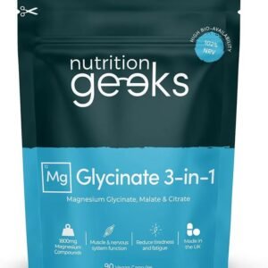 Magnesium Glycinate 3-in-1 Complex 1800mg – The Ultimate Vegan Supplement for Better Sleep, Muscle Recovery, and Mental Wellness